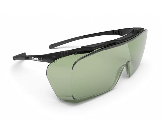 Laserschutzbrille für Excimer (193 nm), UV (248 nm), Nd:YAG 4x (266 nm), Nd:YAG 3x (355 nm), Thulium (1480 + 1940 nm), Ho:YAG (2100 nm), Er:YAG (2780 – 2940 nm), CO-CO2